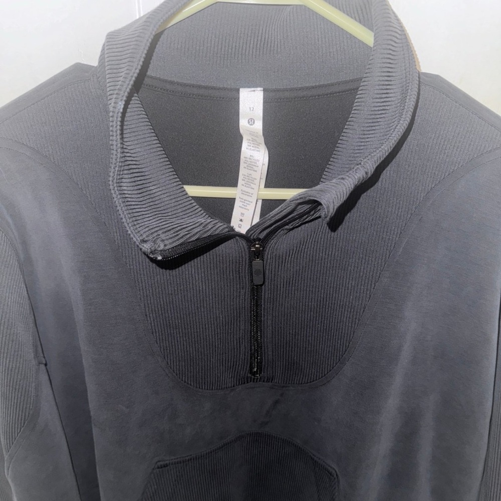 Lululemon Brushed Softstreme Ribbed Half Zip size 10 - Picture 5 of 6